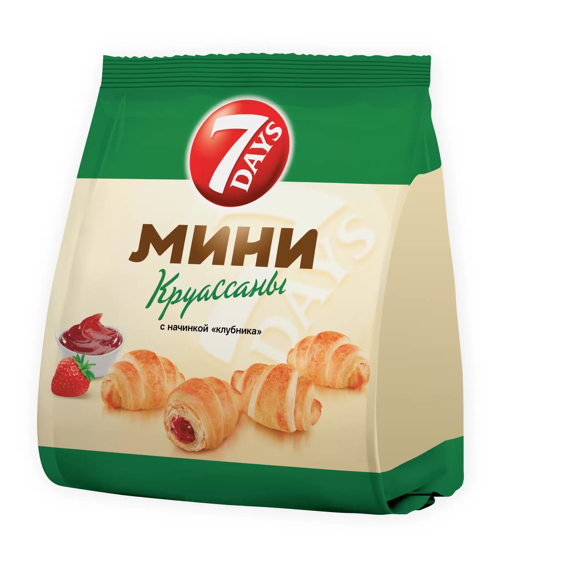 Круассаны мини 7 ДЭЙС клубника 265г