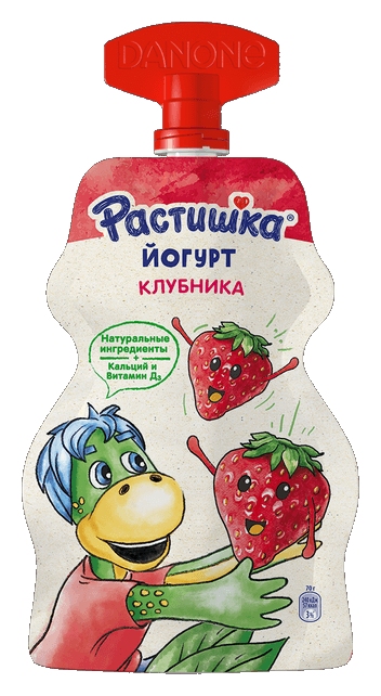 Йогурт РАСТИШКА обогащенный клубника бзмж 2.6% 70г