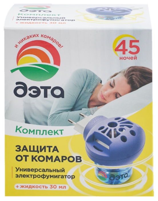Комплект ДЭТА Инсекто жидкость 45 ночей 30мл