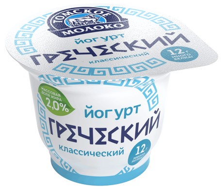 Йогурт ТОМСКОЕ МОЛОКО Греческий бзмж 2% 160г