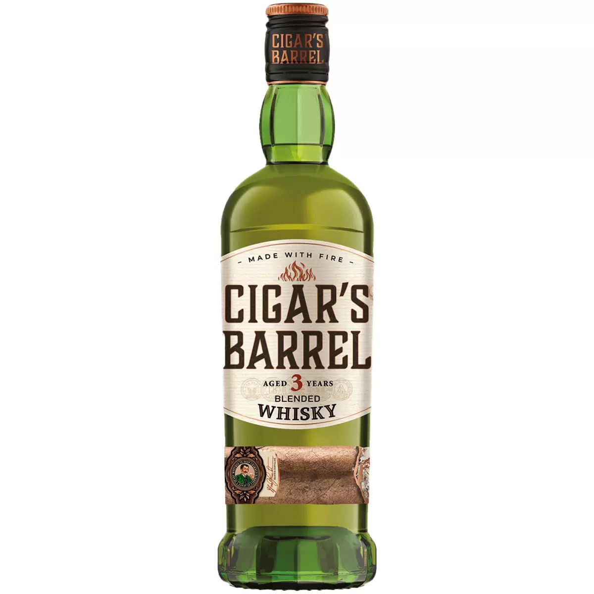 Виски СИГАРС БАРРЕЛЬ 40% ст/б 0.5л