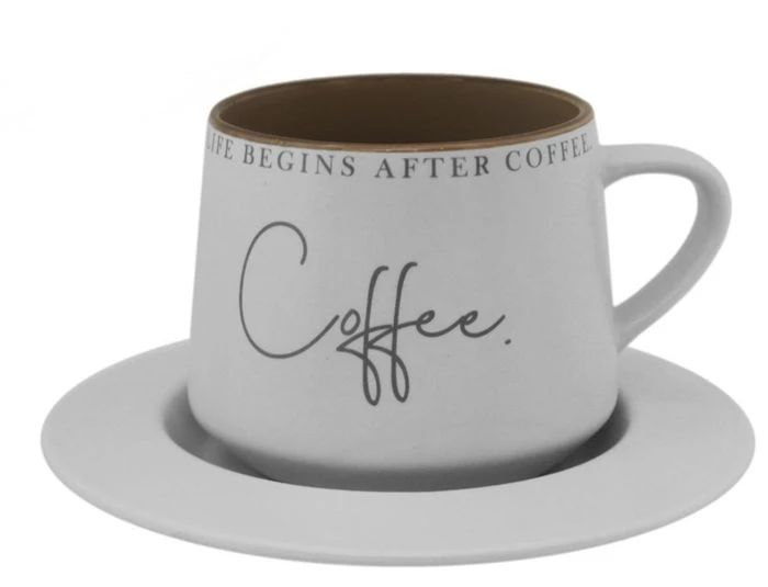 Чайная пара НАТАМ Кофе светло-серая арт.KRJYD1104-W23012-1