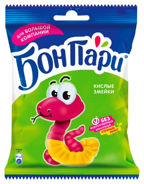 Жевательный мармелад БОН ПАРИ Змейки 120г