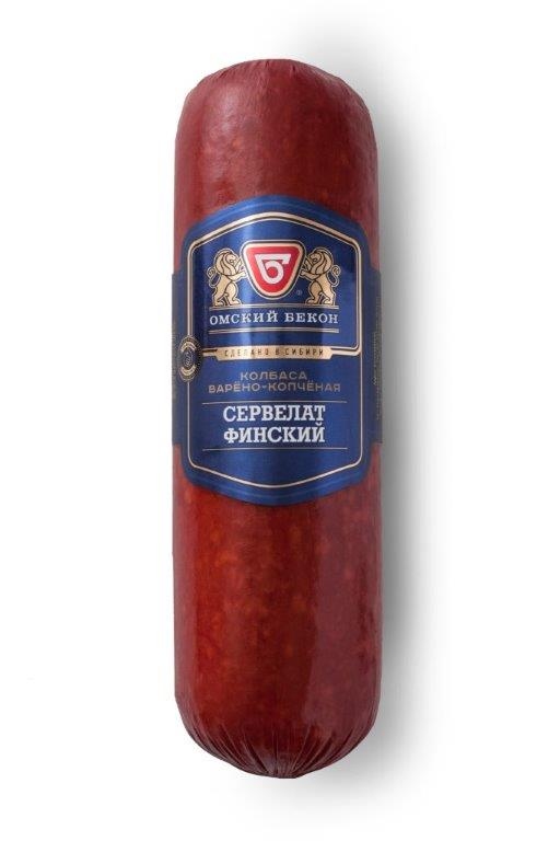 Сервелат ОМСКИЙ БЕКОН Финский в/к 380г