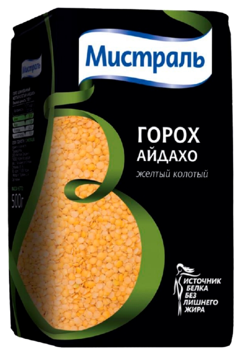 Горох МИСТРАЛЬ желтый колотый м/у 500г