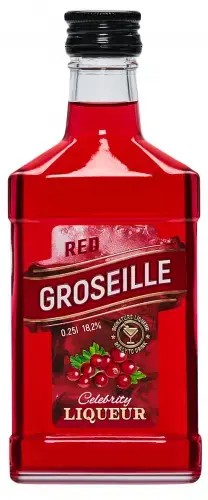 Набор ликеров СЕЛЕБРИТИ Триколор Красная смородина 18% ст/б 0.25л