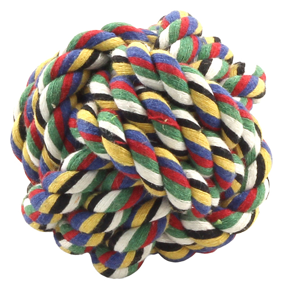 Игрушка для собак ТРИОЛ Веревка-плетеный мяч 70мм