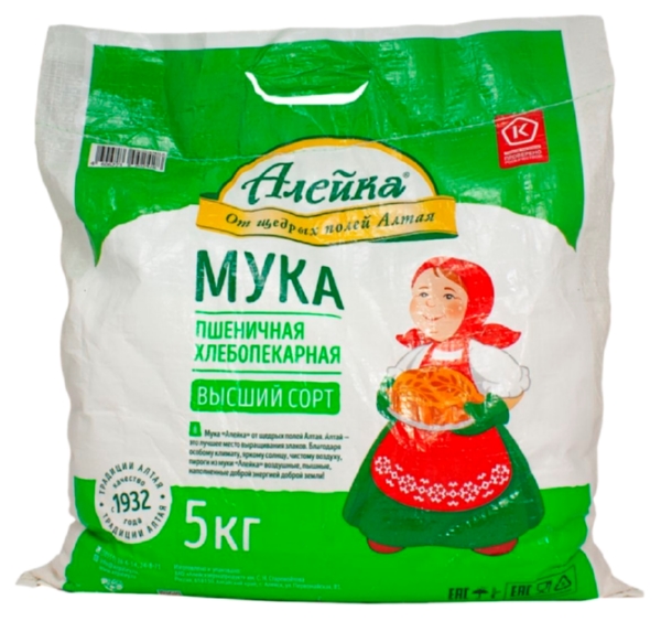 Мука АЛЕЙКА пшеничная в/с м/у 5кг