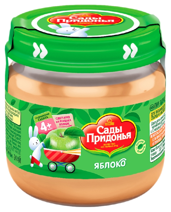 Пюре САДЫ ПРИДОНЬЯ яблоко ст/б 80г