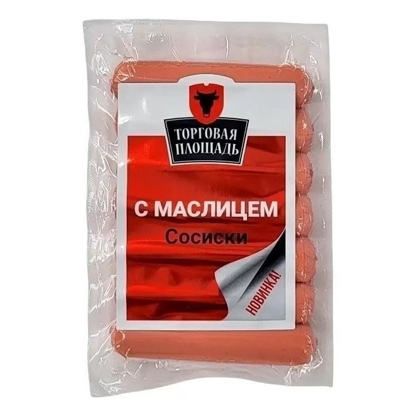 Сосиски ТОРГОВАЯ ПЛОЩАДЬ с маслицем в/у 300г
