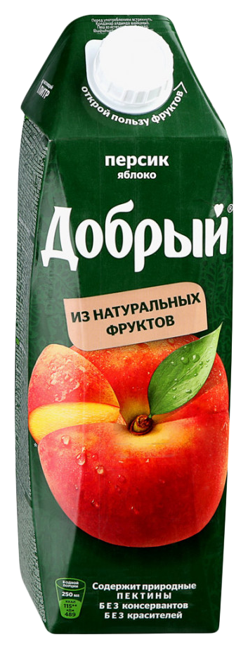 Напиток сокосодержащий ДОБРЫЙ яблоко персик 1л
