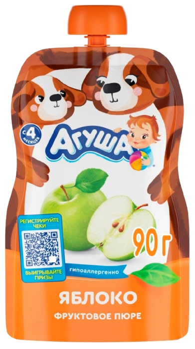 Пюре АГУША яблоко гипоаллергенное м/у 90г
