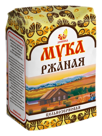 Мука ДИВИНКА ржаная бум/уп 1кг