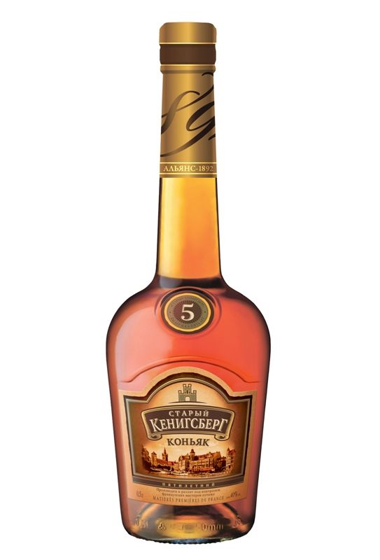 Коньяк СТАРЫЙ КЕНИГСБЕРГ Российский 5 лет 40% ст/б 0.5л
