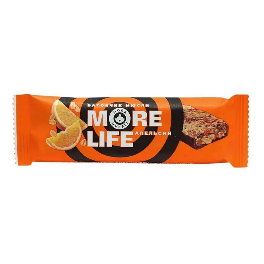 Батончик мюсли МОРЕ ЛАЙФ апельсин с глазурью 32г