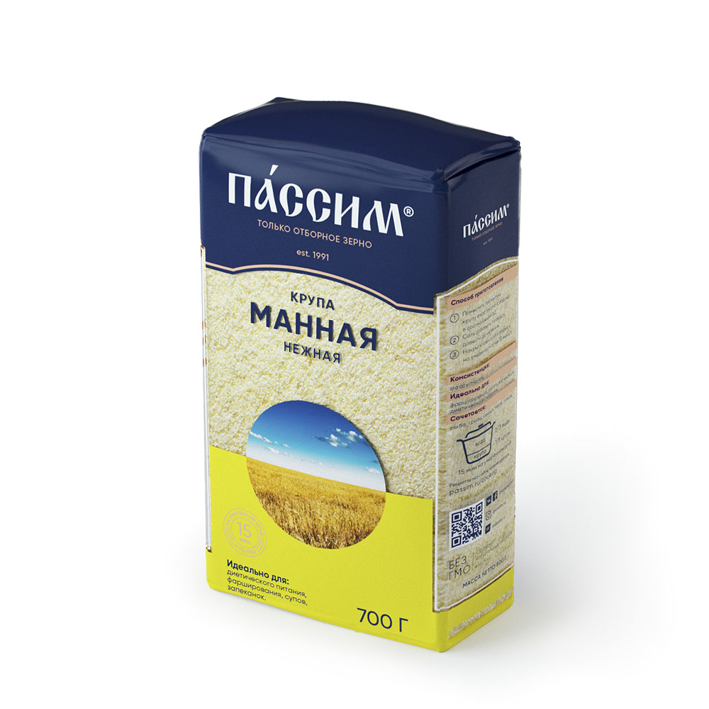 Манная крупа ПАССИМ нежная м/у 700г