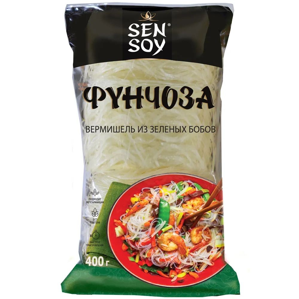 Фунчоза СЭН СОЙ крупная 400г