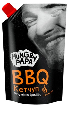 Кетчуп ГОЛОДНЫЙ ПАПА Барбекю д/пак 480г