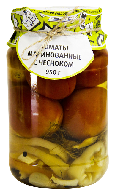 Томаты ПОГРЕБОК маринованные с чесноком ст/б 950г