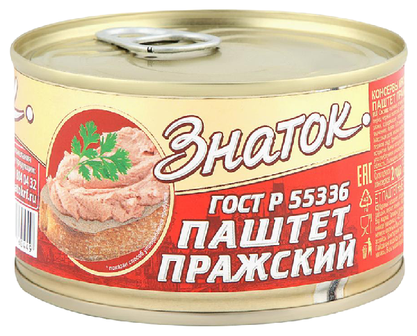 Паштет ЗНАТОК Пражский ГОСТ ж/б 230г