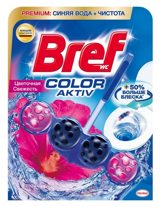 Туалетный блок БРЕФ Колор актив цветочная свежесть 1шт