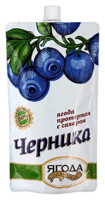 Черника САВА протертая с сахаром д/пак 280г