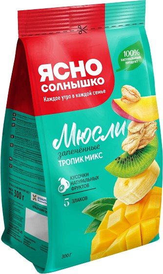 Мюсли ЯСНО СОЛНЫШКО Тропик микс 300г