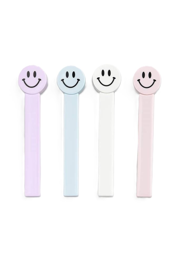 Зажим для пакетов МИЛОТА Смайл 4шт арт.6074