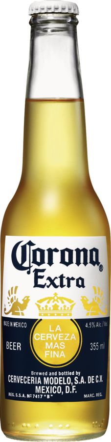 Пивной напиток КОРОНА ЭКСТРА светлый пастер 4.5% ст/б 0.355л