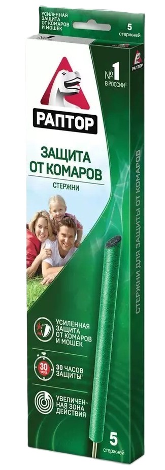 Стержень РАПТОР от комаров 5шт