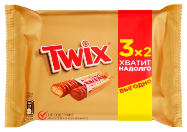 Батончик ТВИКС мультипак 165г