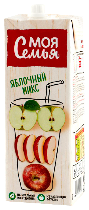 Напиток сокосодержащий МОЯ СЕМЬЯ Яблочный микс 0.95л