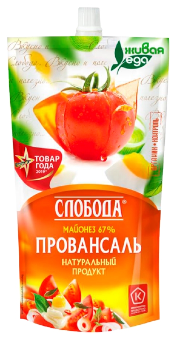 Майонез СЛОБОДА Провансаль 67% д/пак 375г