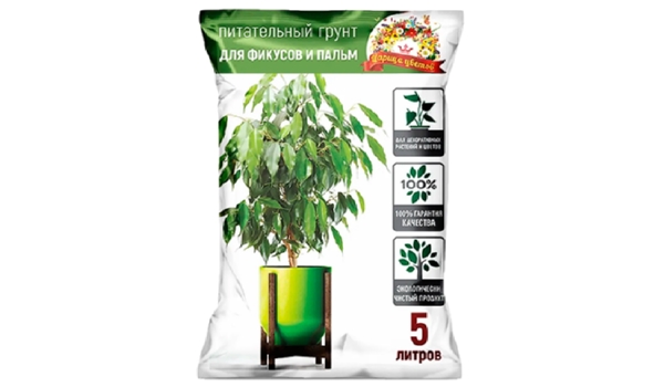 Грунт ЦАРИЦА ЦВЕТОВ для фикусов и пальм 5л
