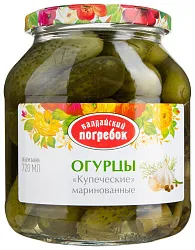 Огурцы ВАЛДАЙСКИЙ ПОГРЕБОК Купеческие маринованные с перцем ст/б 720мл
