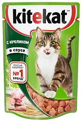 Корм для кошек КИТЕКЕТ Нежный кролик в соусе 85г