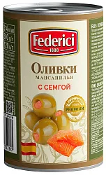 Оливки ФЕДЕРИЧИ с семгой ж/б 314мл