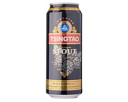 Пиво ЦИНДАО Стаут темное пастер 4.8% ж/б 0.5л
