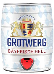 Пиво ГРОТВЕРГ Байриш Хель светлое 4.7% ж/б 5л