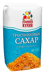 Сахар песок ОТЛИЧНАЯ КУХНЯ Тростниковый м/у 500г