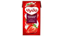 Коктейль молочный ЧУДО клубника бзмж 2% 960г