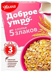 Хлопья УВЕЛЬСКИЕ КРУПЫ 5-ти злаковые тонкие карт/уп 350г