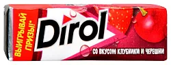 Жевательная резинка ДИРОЛ Клубника черешня 13.6г