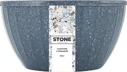 Салатник ШУГА&СПАЙС Стон темный камень 2.8л с крышкой арт.SE186611026