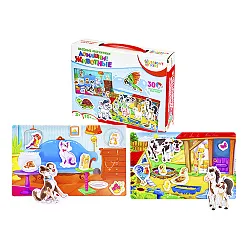 Настольная игра РЫЖИЙ КОТ Веселые магнитики домашние животные арт.ИН-7612