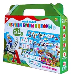 Настольная игра РЫЖИЙ КОТ Изучаем буквы и цифры арт.ИН-9394