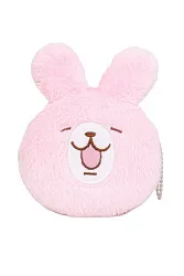 Кошелек МИЛОТА Счастливый кролик розовый 10*11см плюшевый арт.CY017