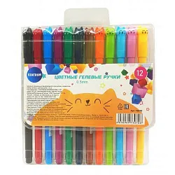 Ручка гелевая ЦЕНТРУМ 12цв арт.73070