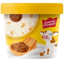 Мороженое ЗОЛОТОЙ СТАНДАРТ Орешек со сгущенкой бзмж 155г