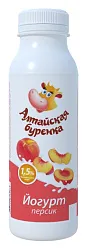 Йогурт АЛТАЙСКАЯ БУРЕНКА с персиком бзмж 1.5% 300г